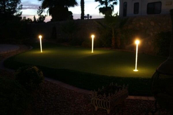 Light Up Practice Green Stick, Rechargeable &, Wireless with Golf Ball Top-Bright White - Image 2