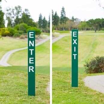 Golf Cart Enter Exit Signs