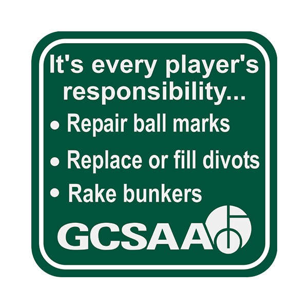 Image of GCSAA Superintendent Sign in green with white border and text