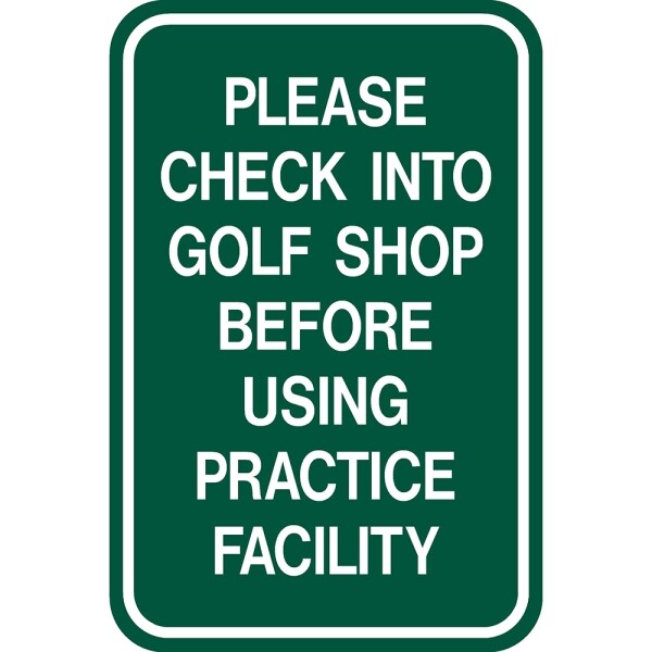 Par West Turf Aluminum Course Sign Check In