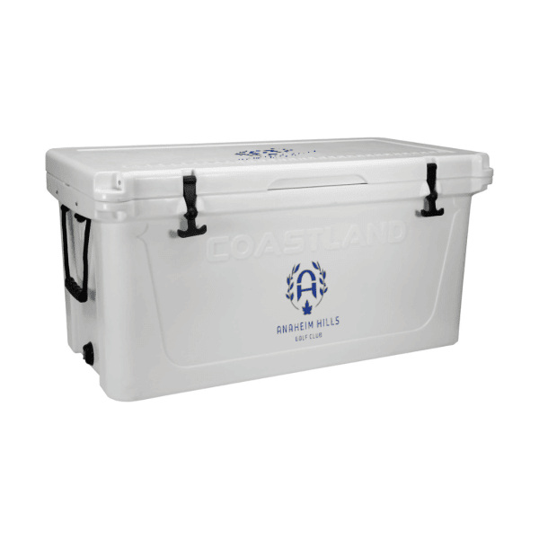 Portable Tournament Cooler with Logo - White - 125 Quart 2