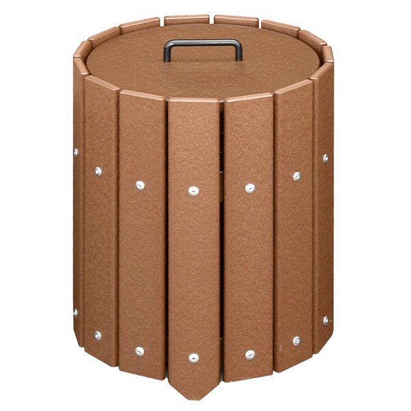 Round Divot Mix Container - Recycled Lumber