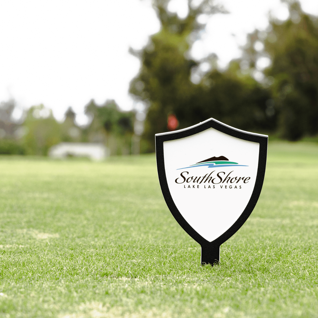 Shield Tee Marker with Logo - Perma Core Plastic