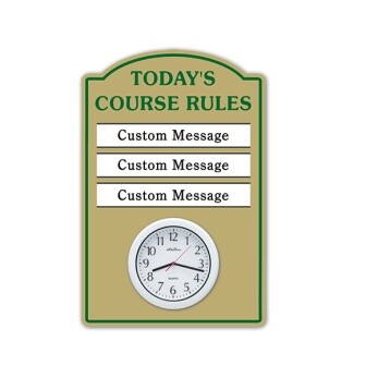 Course Rule Signs - Customize Your Options