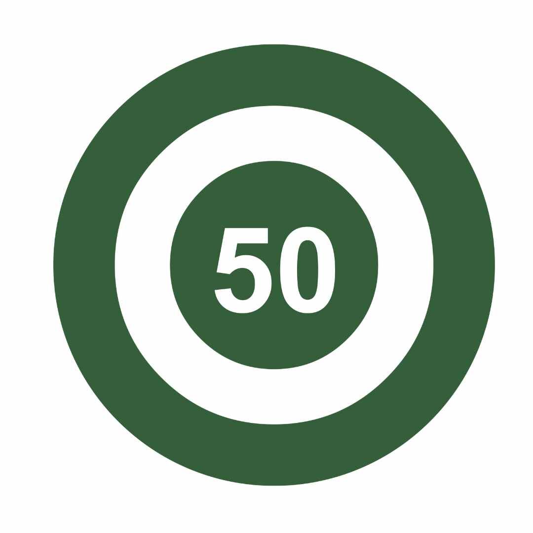 Bullseye Driving Range Yardage Targets - 50 Yards