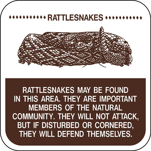 Rattlesnake Safety Sign