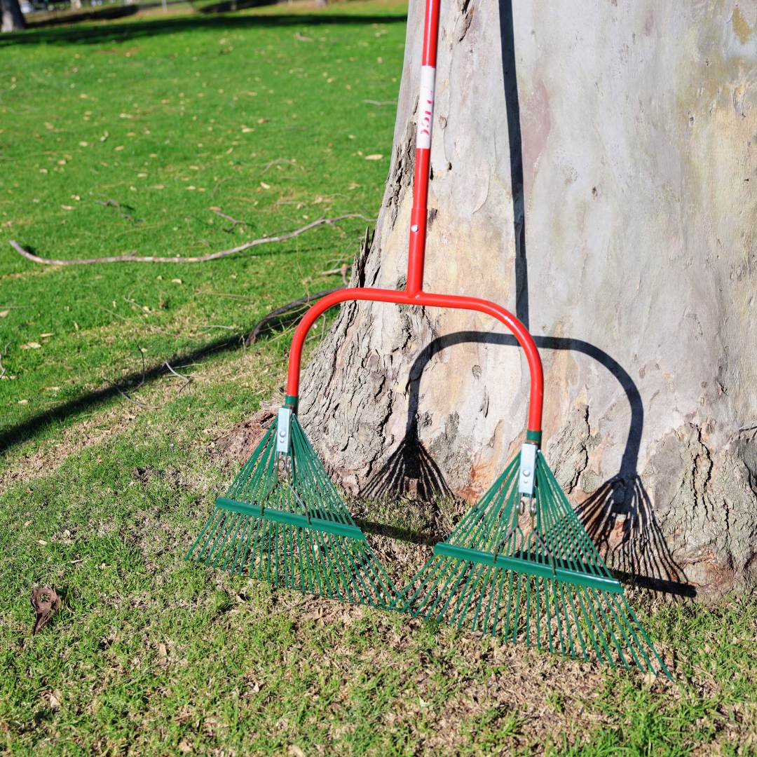 Dual Head Maintenance Rake on tree TLTDHR48