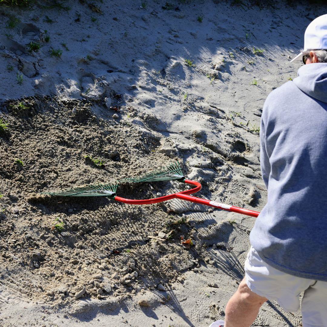 Dual Head Maintenance Rake raking Bunker TLTDHR48