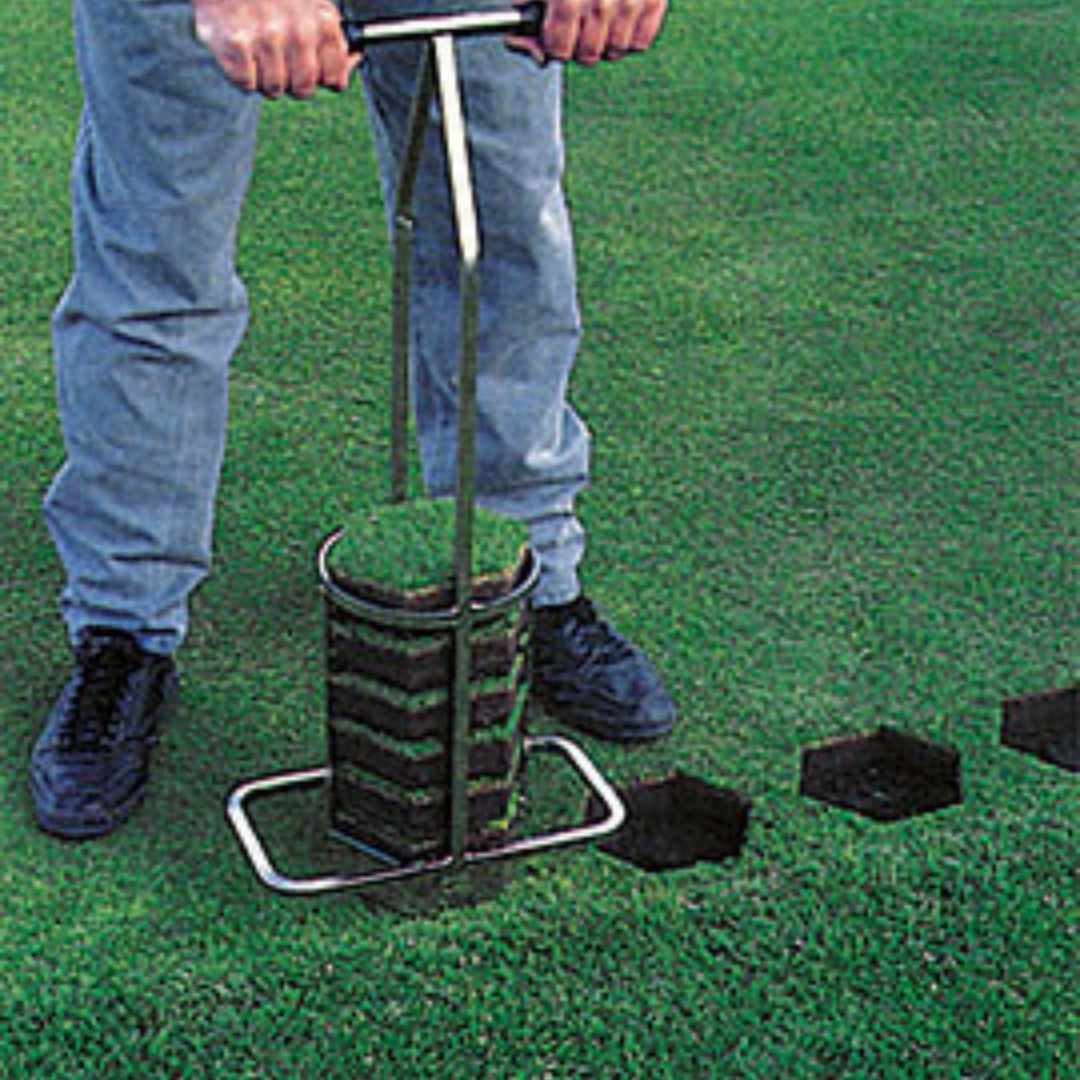 Turf-Tec 4_ x 8_ X 2_ Deep Hexagon Divot Turf Plugger