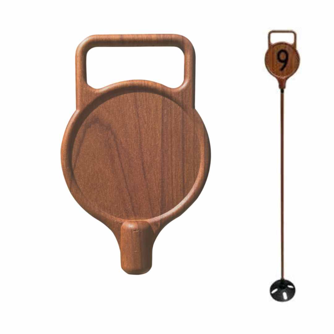 Wood Grain Aluminum Tee Marker - Standard Golf