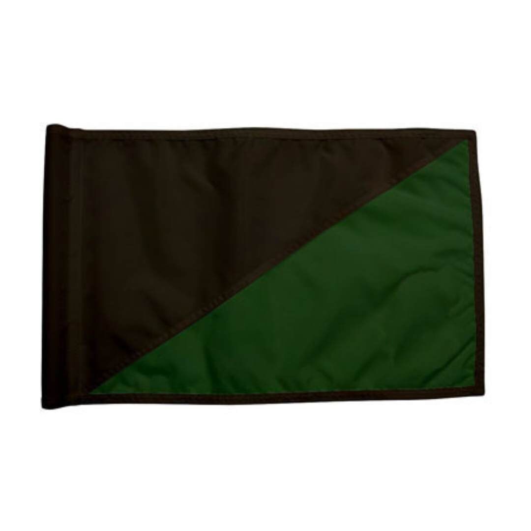 Diagonal Regulation Golf Pin Flag -Black_Forest Green